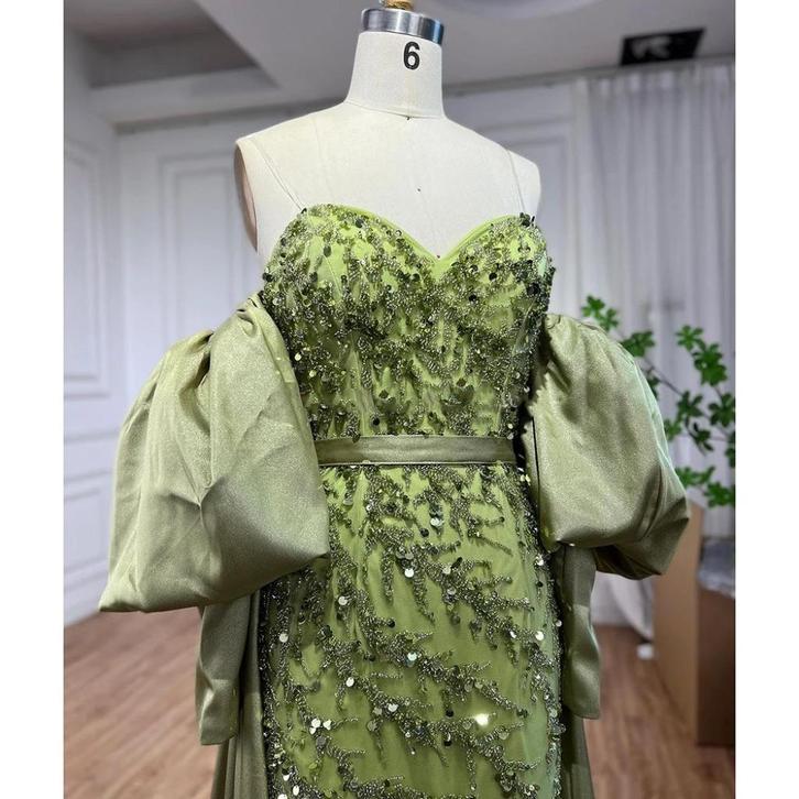 Galajurk feestjurk avondjurk cocktailjurk 36, Kleding | Dames, Gelegenheidskleding, Zo goed als nieuw, Galajurk, Maat 36 (S), Groen