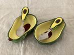 Zes keramieken barbotine avocado schaaltjes met lepel, Ophalen of Verzenden, Nieuw, Schaal of Schalen