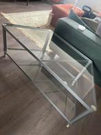 Mooi glazen TV-meubel, Huis en Inrichting, Ophalen, 100 tot 150 cm, Zo goed als nieuw, Glas