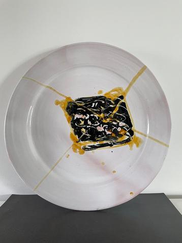 Arty Grimm NL | modern abstract aardewerk wandbord | 2002 beschikbaar voor biedingen