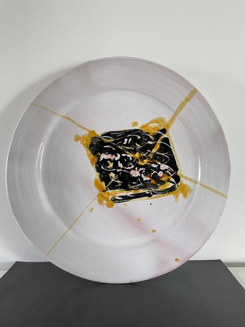 Arty Grimm NL | modern abstract aardewerk wandbord | 2002, Antiek en Kunst, Kunst | Designobjecten, Ophalen of Verzenden