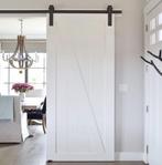 Wit voorgelakte landelijke binnendeur in stomp, Niet ingevuld, 80 tot 100 cm, Binnendeur, Niet ingevuld