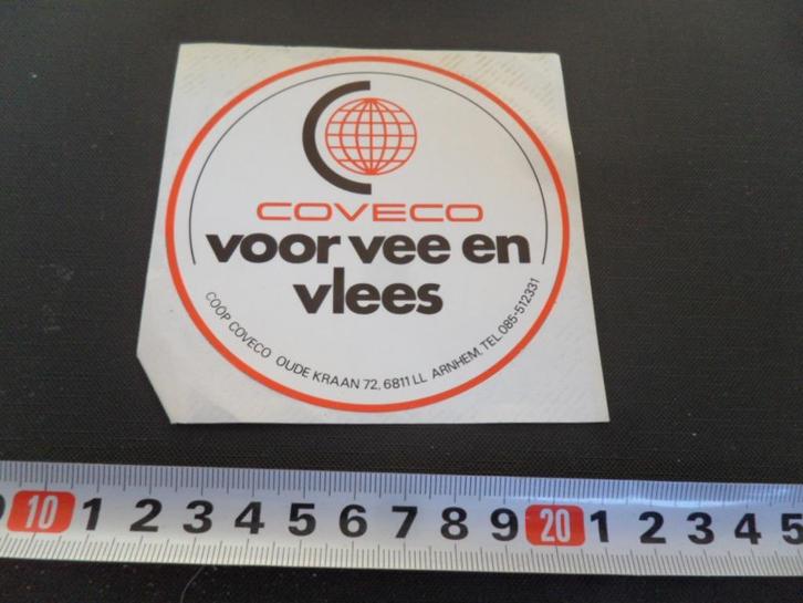 sticker Arnhem COVECO voor vee en vlees, Verzamelen, Stickers, Zo goed als nieuw, Bedrijf of Vereniging, Ophalen