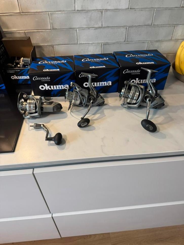 nieuwe okuma coronado cdx 60 baitrunner , bruut sterk !, Watersport en Boten, Hengelsport | Zeevissen, Nieuw, Molen, Ophalen of Verzenden