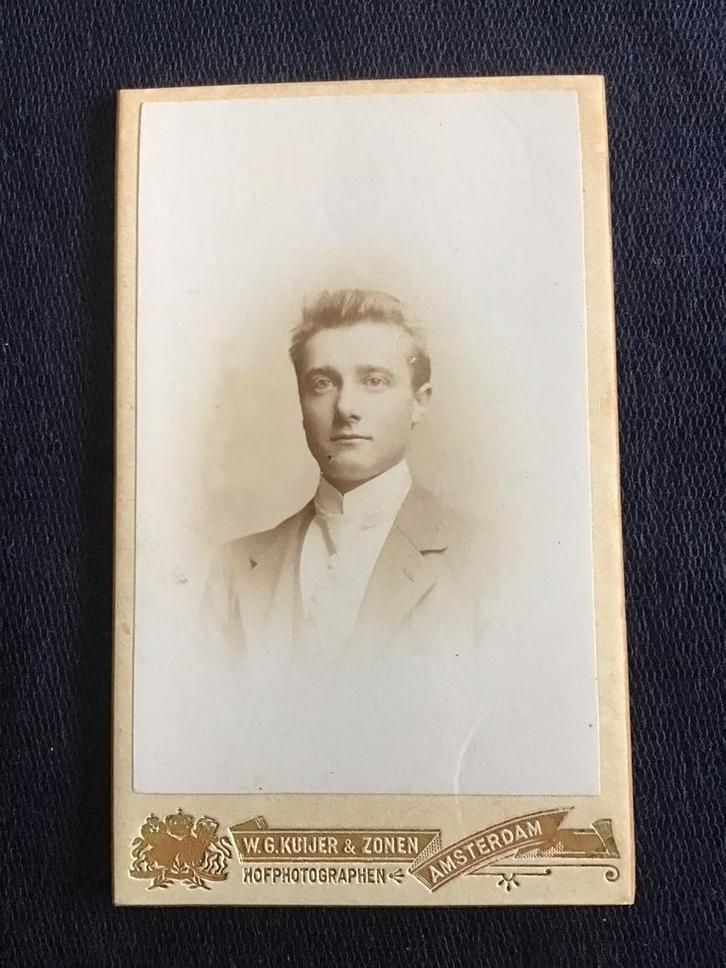 CDV, Jongeman, Kuijer & Zonen, Amsterdam, Carte de Visite, Verzamelen, Foto's en Prenten, Gebruikt, Foto, Voor 1940, Ophalen of Verzenden