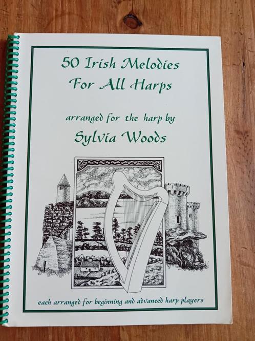 Sylvia Woods 50 Irish melodies for all harps bladmuziek, Huis en Inrichting, Woonaccessoires | Tekstborden en Spreuken, Nieuw