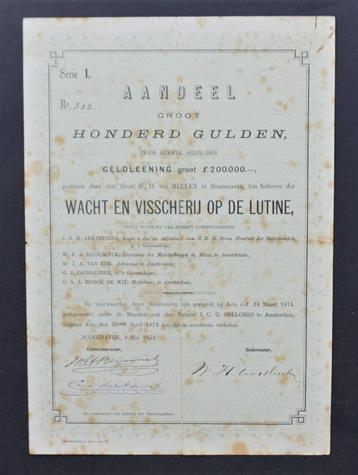 Wacht en Visscherij op de Lutine - Bodegraven 1874 beschikbaar voor biedingen