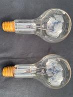 2x antieke Philips 1000 watt gloeilamp met fittingen., Ophalen of Verzenden