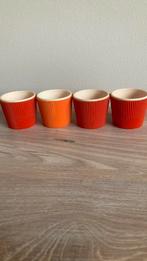 vintage Turkstra melamine geribbelde eierdopjes, Antiek en Kunst, Antiek | Servies los, Ophalen of Verzenden