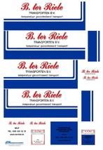 Vrachtauto decal 1:50 B ter Riele ( combi ), Verzenden, Nieuw, Bus of Vrachtwagen, Overige merken