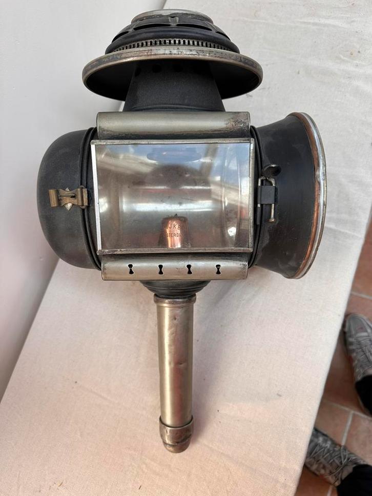 Antieke Spijker (Spyker) koets-/autolamp – zeldzaam verzamel, Antiek en Kunst, Antiek | Lampen, Ophalen