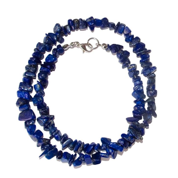 Splitketting Lapis Lazuli Lengte circa 45 cm, Verzamelen, Mineralen en Fossielen, Mineraal, Ophalen of Verzenden
