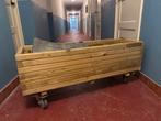 2 Houten verrijdbare grote plantenbakken binnen of buiten, Tuin en Terras, Bloembakken en Plantenbakken, Ophalen, Nieuw, Hout