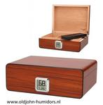 HUMIDOR ANGELO  BRUIN MAT MET HOUTNERF DESIGN - DIGITAAL h35, Verzenden, Nieuw, Tabaksdoos of Verpakking