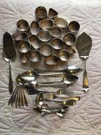 Zilver bestek & servetringen tweede gehalte zilver 1160 Gr., Ophalen of Verzenden, Zilver