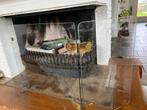 Glazen openhaard scherm met hoek, Ophalen, Gebruikt, Vrijstaande haard, Houthaard