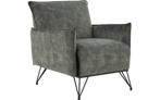 Fauteuil Lygo - Velours Mosgroen - Zo goed als nieuw!, Huis en Inrichting, Fauteuils, Ophalen, 75 tot 100 cm, Zo goed als nieuw