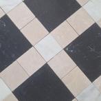 Wit en zwart marmer 30.5x30.5 / 4.8x4.8 octagon vloertegel, Nieuw, Ophalen of Verzenden, 20 tot 40 cm, 10 m² of meer