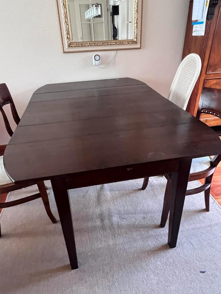Houten Eettafel - Uitschuifbaar, Huis en Inrichting, Tafels | Eettafels, Gebruikt, 100 tot 150 cm, 150 tot 200 cm, Vier personen