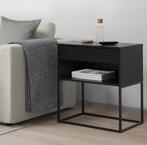 2x bedside tables - black with drawer and shelf, Ophalen, Overige materialen, Gebruikt, 55 tot 70 cm