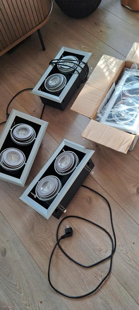 4 Inbouwspots Podiumlichten - Zo Goed Als Nieuw, Huis en Inrichting, Lampen | Plafondlampen, Zo goed als nieuw, Metaal, Ophalen