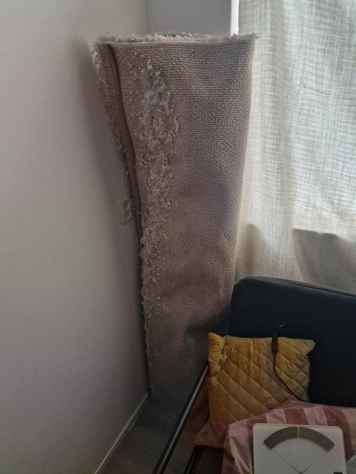 Hoogpolig Creme Vloerkleed 170x240 - Opknapper, Huis en Inrichting, Stoffering | Tapijten en Kleden, Ophalen