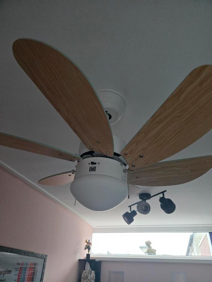 Plafondventilator met verlichting, Huis en Inrichting, Lampen | Hanglampen, Minder dan 50 cm, Ophalen of Verzenden