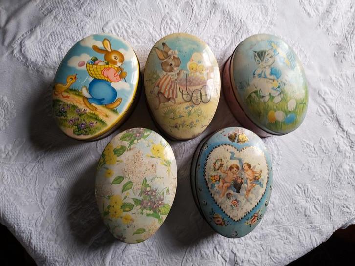 Set Vintage Cote d'or paasblikjes, Diversen, Pasen, Gebruikt, Ophalen of Verzenden