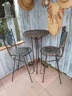 Smeedijzeren Bistroset - Tafel & 2 Stoelen, Ophalen