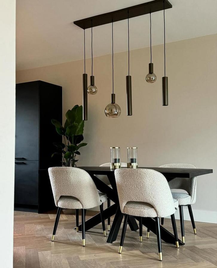 ZTahl hanglamp riva hanglamp platinum 6 lichtbronnen, Huis en Inrichting, Lampen | Hanglampen, Zo goed als nieuw, Minder dan 50 cm