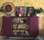 Queen Ann kast - Paars - Opknapper, Huis en Inrichting, Kasten | Buffetkasten, Ophalen, Gebruikt, 150 tot 200 cm, 25 tot 50 cm