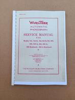 Service Manual: Wurlitzer 500/800 (1938) jukebox Nieuw !!, Ophalen of Verzenden, Nieuw, 1950 tot 1960, Seeburg
