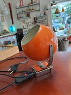 Vintage Oranje Eyeball Bollamp, Gebruikt, Geen, Vintage, Ophalen of Verzenden