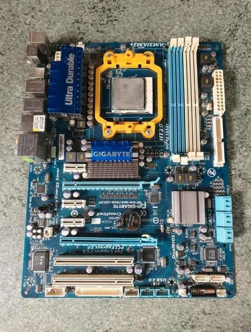 Gigabyte GA-MA790X-UD3P Moederbord + AMD Athlon II X2 245e, Computers en Software, Moederborden, Zo goed als nieuw, AMD, DDR2