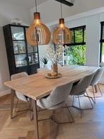 Eiken boomstamtafel 300 x 100 cm, Ophalen, 100 tot 150 cm, 200 cm of meer, Zo goed als nieuw