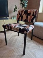 Design Eetkamerstoel Staal Zwart Roze, Modern Design, Zwart, Ophalen of Verzenden, Zo goed als nieuw