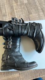 Sacha prachtige stoere leren laarsjes mt 40, Kleding | Dames, Schoenen, Ophalen of Verzenden, Zo goed als nieuw, Zwart