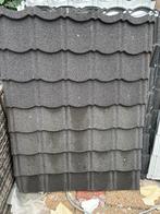Dakpanplaten en nokplaten - Tuinhuis afbraak, Doe-het-zelf en Verbouw, Gebruikt, 15 m² of meer, Metaal, Grijs
