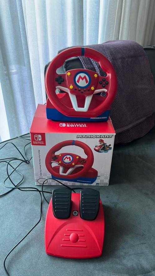 Mario Kart Racing Wheel Pro, Spelcomputers en Games, Spelcomputers | Nintendo Consoles | Accessoires, Gebruikt, Switch, Stuurtje of Sportattribuut