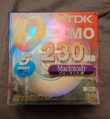 TDK MO 230MB Disks - 5 Stuks beschikbaar voor biedingen