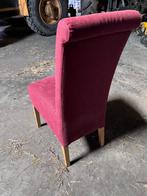 6 stoelen in rood roze kleur, Ophalen, Gebruikt, Overige kleuren, Stof