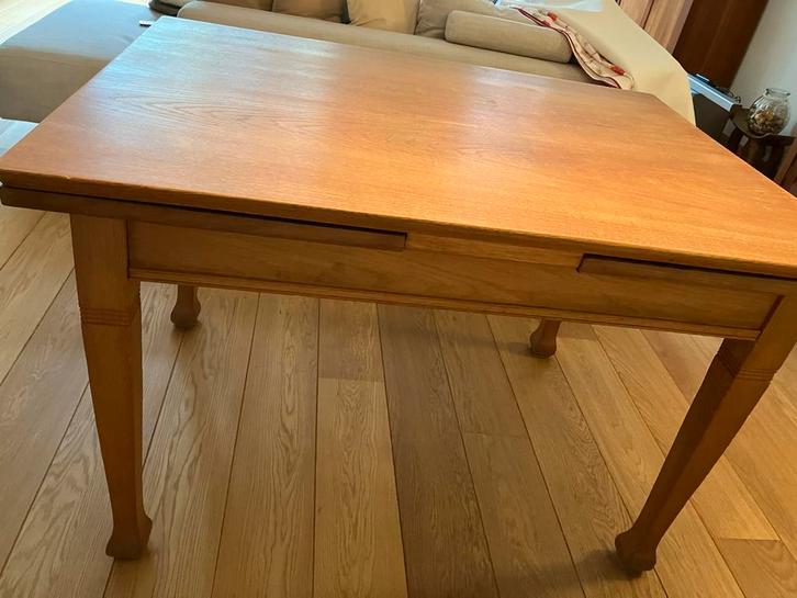 Antieke Jugendstil Eettafel Uitschuifbaar, Huis en Inrichting, Tafels | Eettafels, Gebruikt, 50 tot 100 cm, 200 cm of meer, Vijf personen of meer