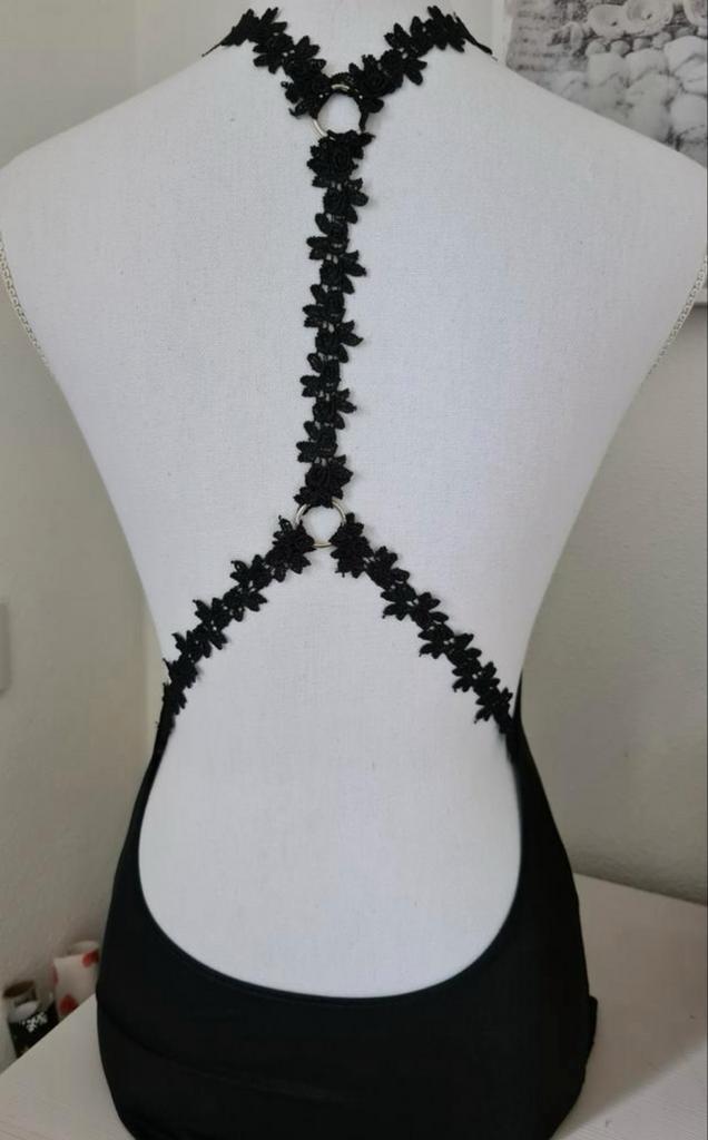 Zwart Jurkje, Lage Rug, Kant, Maat 36/38, Kleding | Dames, Ondergoed en Lingerie, Nachtkleding, Zwart, Ophalen of Verzenden