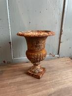 Oud gietijzeren pot **het geruite roosje**, Ophalen of Verzenden