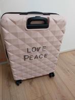 Grote roze Spilbergen Koffer met Wieltjes, Gebruikt, Hard kunststof, 45 tot 55 cm, Slot