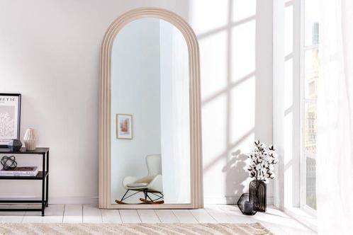 Greige japandi wandspiegel | h160 x b80 (ZGAN), Huis en Inrichting, Woonaccessoires | Spiegels, Zo goed als nieuw, 75 tot 100 cm