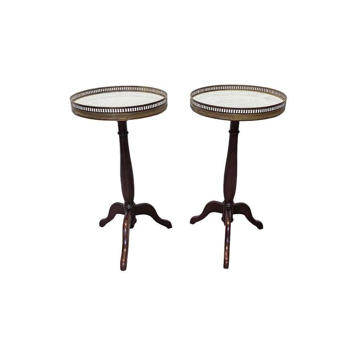 Stel mid-century klassiek Franse bijzettafels, jaren 50/60, Antiek en Kunst, Antiek | Meubels | Tafels, Ophalen