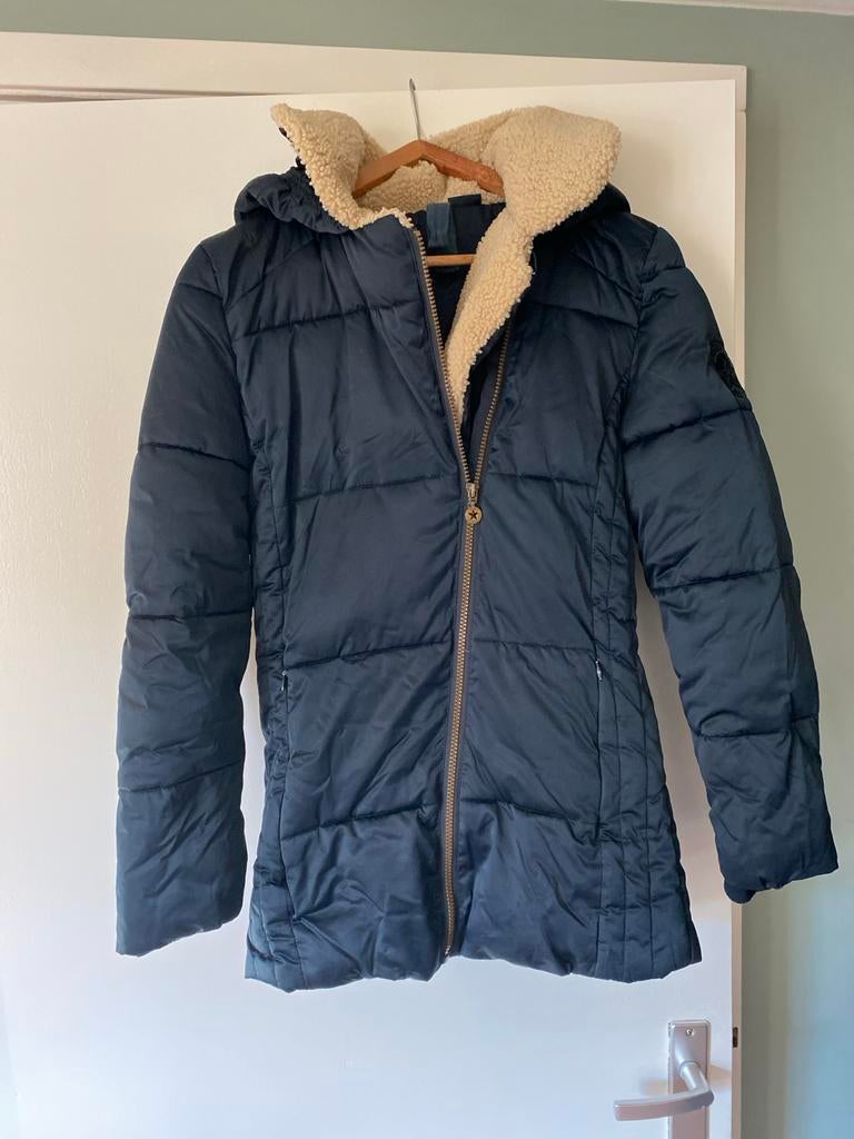 Blauwe winterjas Like Flo - Maat 164, Ophalen of Verzenden, Zo goed als nieuw, Meisje, Jas