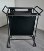 Luxe leren krantenbak met metalen frame, Ophalen, Gebruikt