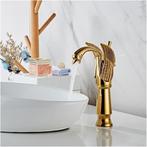 Zwaan Wastafelkraan Antiek Brons Goud UNIEK Dubai sjeik, Overige kleuren, Nieuw, Minder dan 100 cm, 25 tot 50 cm